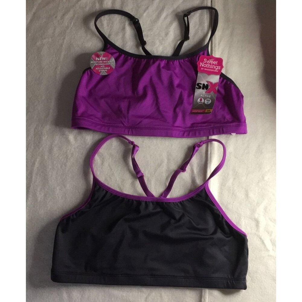 B8 Bundle Of 2 New Women’s Sweet Nothings Sports Bras Size 34 A-C Cups